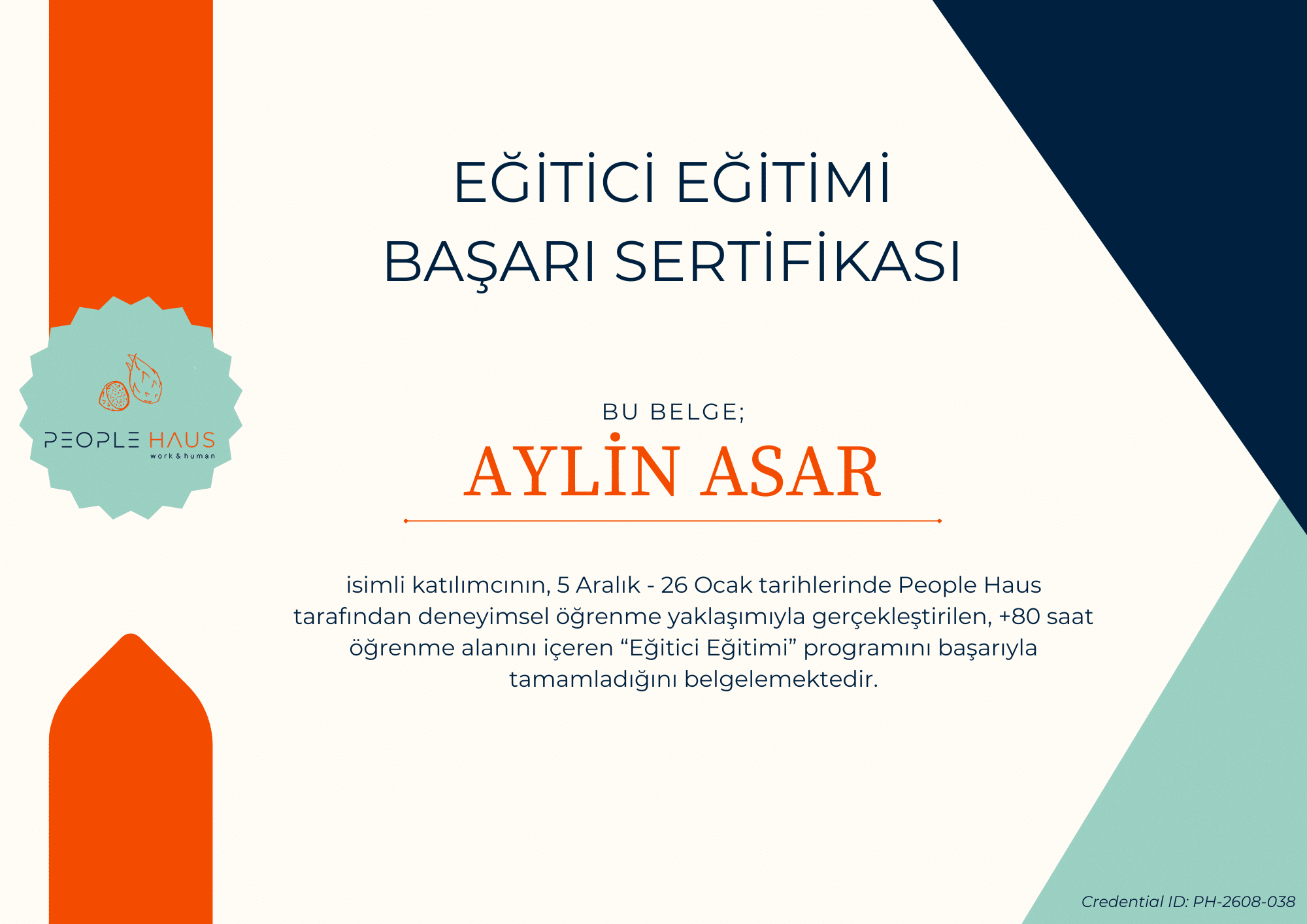 People Haus Eğitici Eğitimi - Aylin Asar