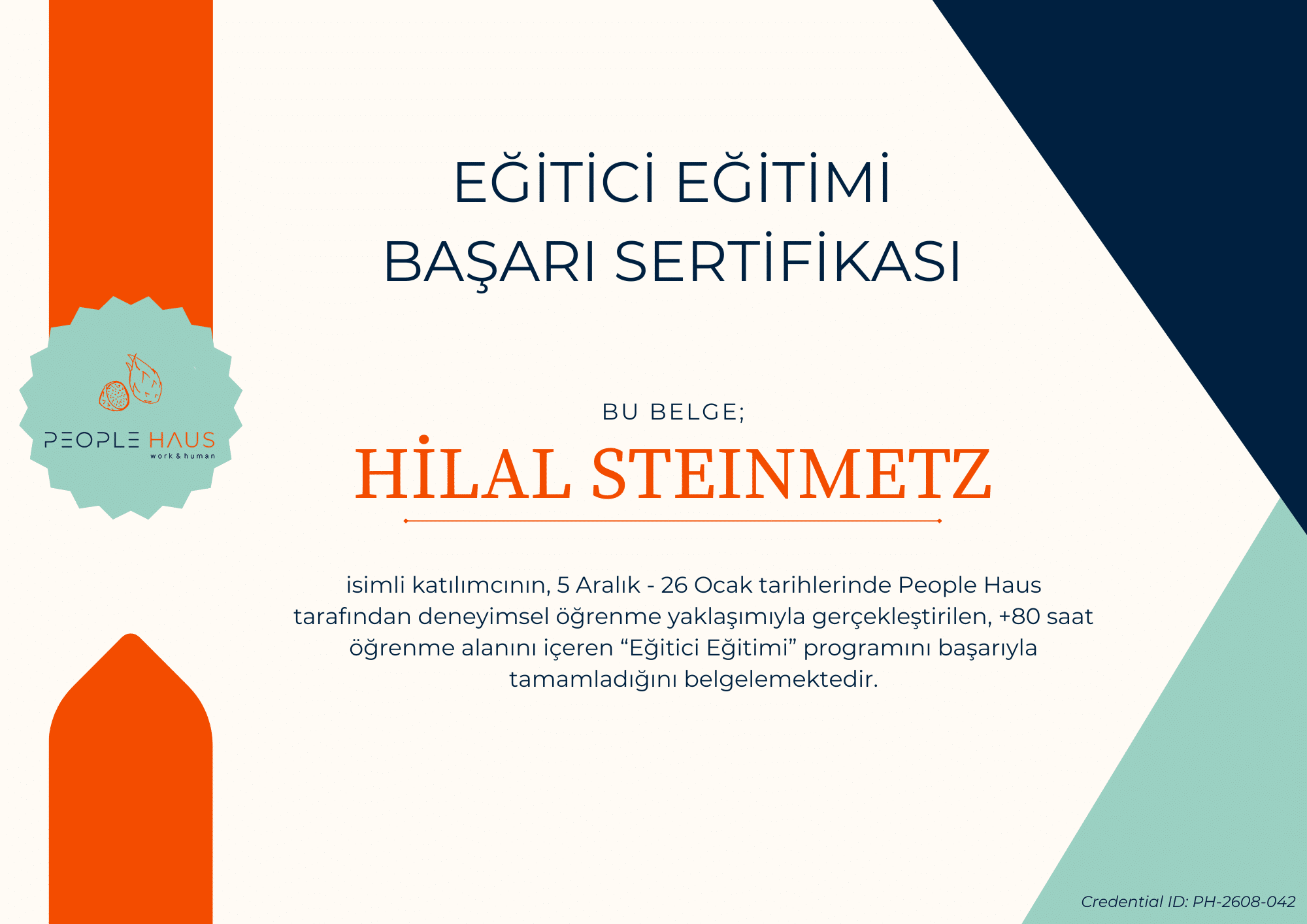 People Haus Eğitici Eğitimi - Hilal Steinmetz